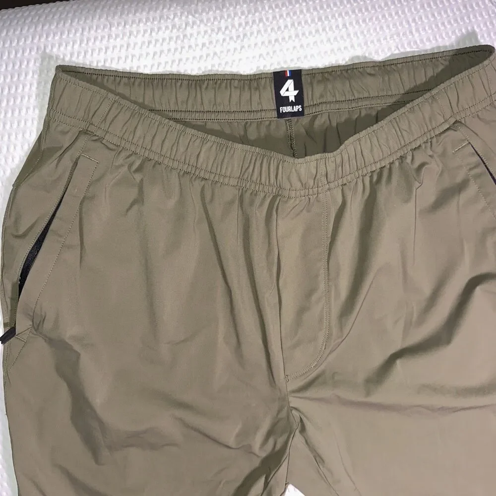 Fourlaps Pants Mens Medium Performance Athletic Jogger Zip Pockets Polyester